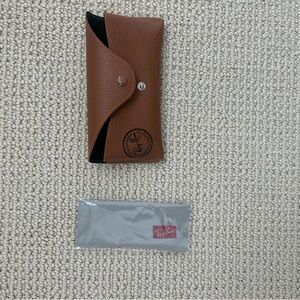 Ray-Ban Brown Leather Sunglasses Case